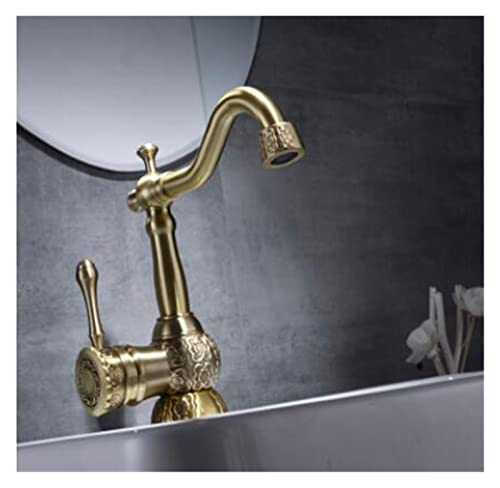 Mitigeur de salle de bain rotatif en laiton avec contrôle d'eau chaude froide