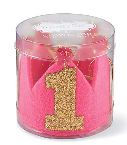 Mud Pie Baby Girls' Princess Rain Hat, Pink/White, 12 18 Months