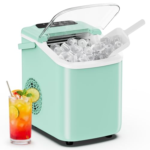Image of DUMOS Ice Makers Countertop Ice Machine with Portable Handle Compact Size