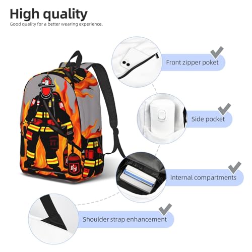 Mochila para enfermera EdWal con estampado de bombero para mujer 5