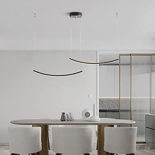 Éclairage de plafond suspendu LED laiton variable pour décoration intérieure - 6