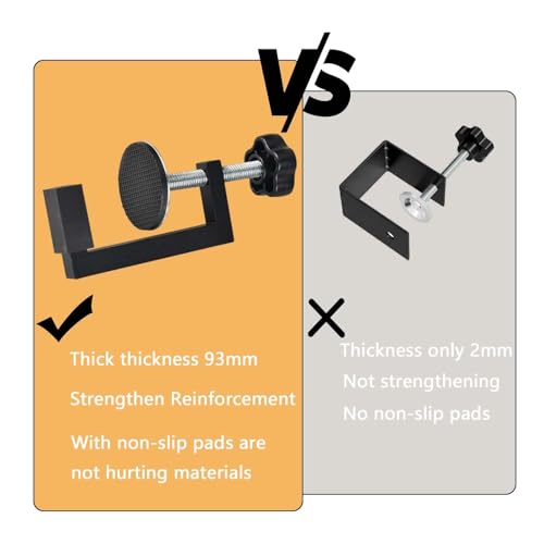 Image of 2PCS Heavy Duty C Clamp Set, Adjustable Desk and Wood Clamps for DIY Projects and Workshops