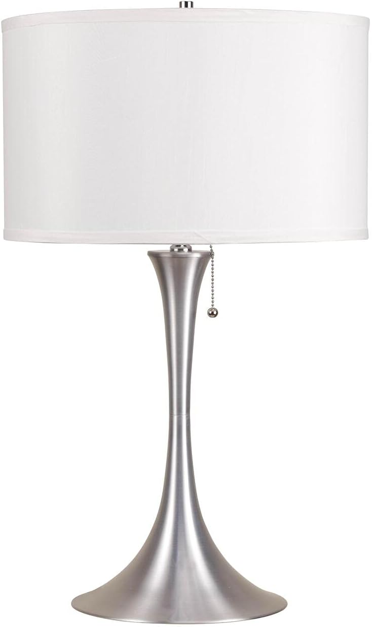 A6272 Shoshana Modern Table Lamp, 27-Inch, Silver