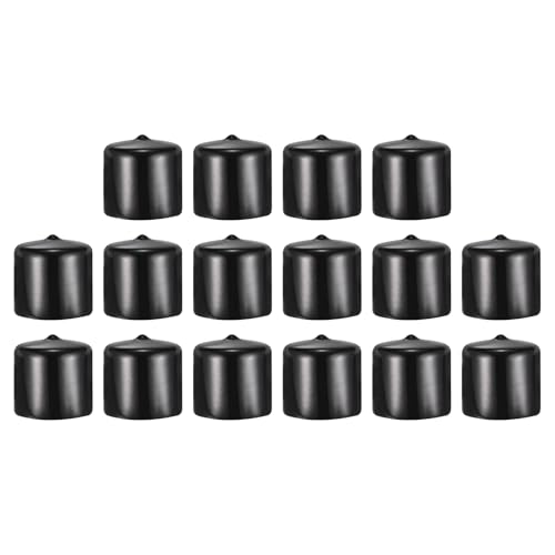 MECCANIXITY 16Pcs Bouchons Caoutchouc 34mm Noir, Hauteur 33mm