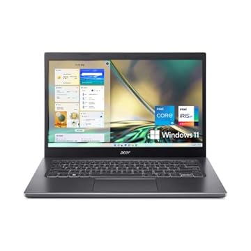 acer Laptop Fino Aspire 5 A514-55-545G | Tela Full Hd Ips de 14,0" | Intel Core I5-1235U de 12ª Geração | 8 Gb Ddr4 | 512 Gb Nvme Gen 4 Ssd | 802.11Ax Wi-Fi 6E | Thunderbolt 4 | Teclado Retroiluminado