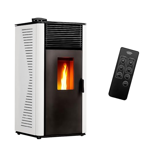 Poêle à granulés air Anita 12 kW Blanc Sannover