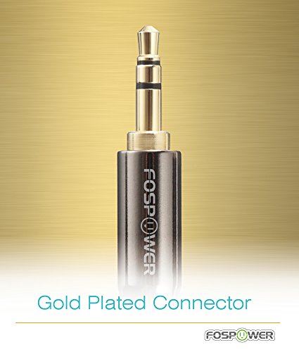image for FosPower Audio Cable (15 FT), Stereo Audio 3.5mm Auxiliary Short Cord 