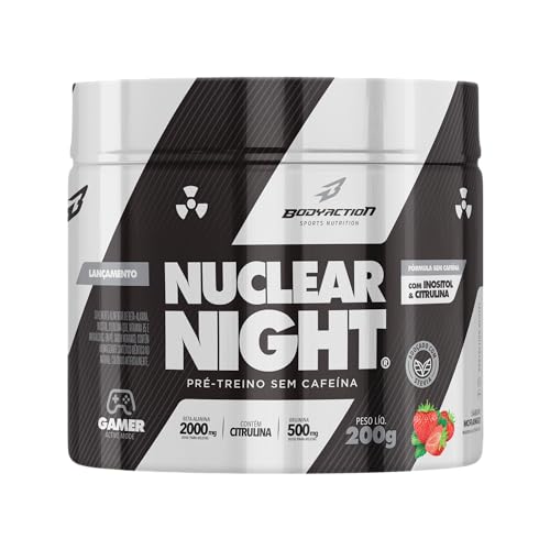 Pré-Treino Sem Cafeína Nuclear Night 200g Bodyaction (Morango)