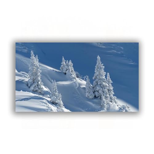 Tableau de paysages panorama d'hiver pour illuminer un bureau sombre impression sur toile