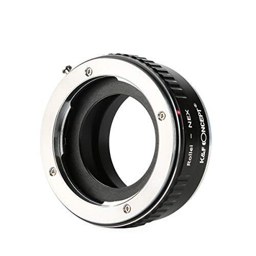 Adaptador de Anillo de Montura K&F Concept Rollei QBM a Sony E para cámaras a6000, a6300, a6500, a5000, a5100, a3500, a3000, Alpha A7 y otros modelos miniatura 3