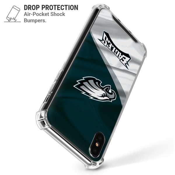Skinit Clear Phone Case Compatible with iPhone Xs Max - Officially Licensed NFL Philadelphia Eagles Design