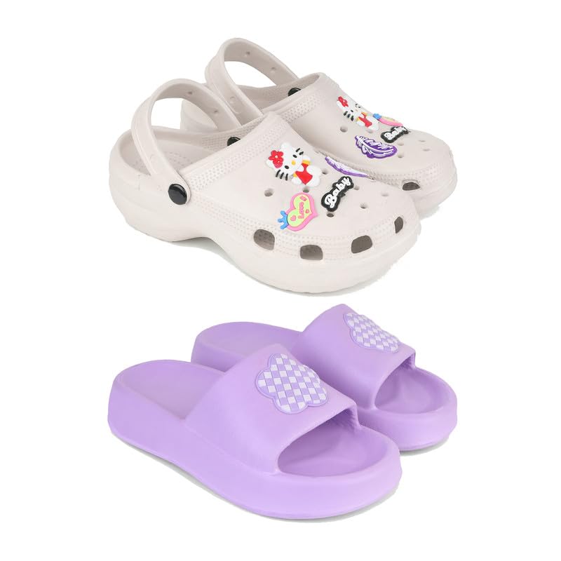 WINGSCRAFT -Premium Comfortable Regular Wear Clogs with Slider for Womens & Girls-Combo-O10-O16-7 Purple (B0CZLP2VJY) Amazon Price History, Amazon Price Tracker