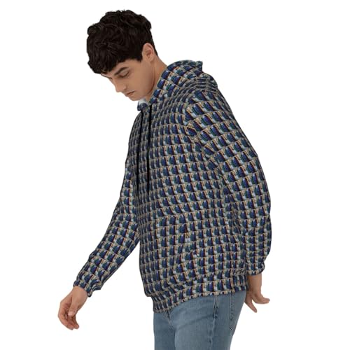 Sweat à capuche pour homme 3XL coupe fluide pull noir léger - 2