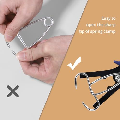 Image of PLANEKO 10PCS Miter Spring Clamps Kit for Wood Trim Picture Frames Molding