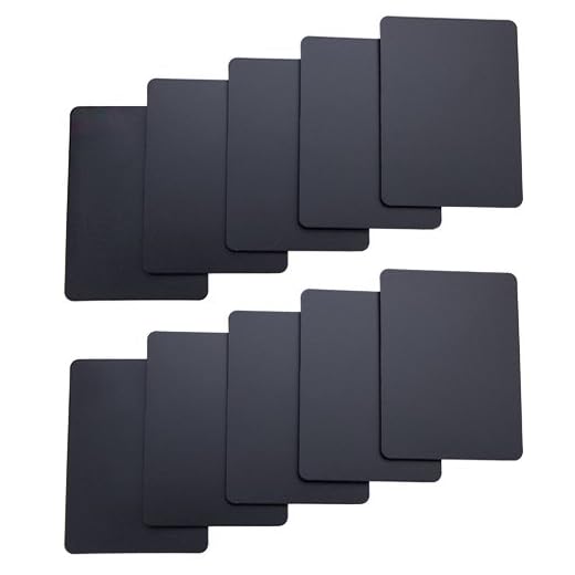Set of 10 Durable 100% Plastic Casino Style Cut Cards - Choose Color! (Black)
