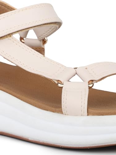 Image of Inc.5 Women Black Party And Club Wear Striped Round Heeled Sandals