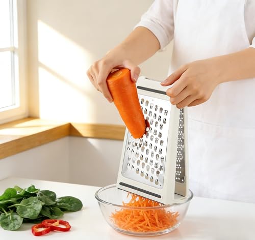 Rallador de Queso con Contenedor de Plástico Blanco miniatura 1