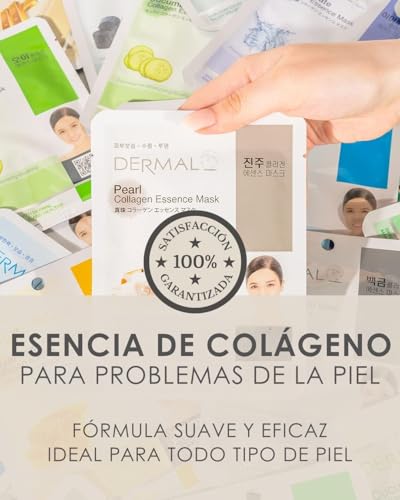 DERMAL Collagen Essence Sheet Mask 16 Combo Pack - 16 Days Daily Skin Therapy for Glow - Aloe, Snail, Vitamin Variety Gift Set - K-Beauty - Image 4