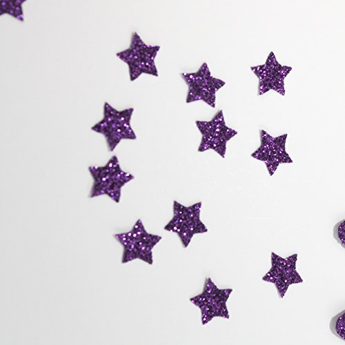 30 estrellas 1 cm termoadhesiva Hotfix Glitter Color Morado BLING