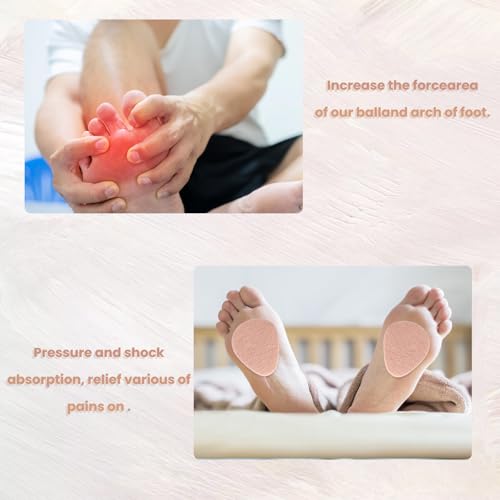 Image of Dimeho 30PCS Metatarsal Felt Foot Pad Foot Metatarsal Pads for Women Men Adhesive Forefoot Pads Forefoot Cushion Pads Ball of Foot Cushion Pain Relief Forefoot Sole Support Foam Foot Cushion Pad