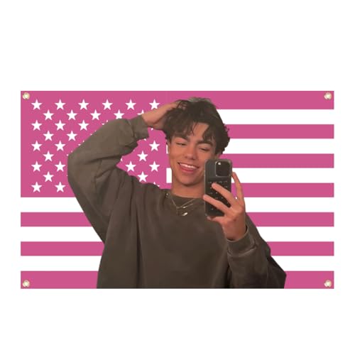 3x5 Ft Malachi Barton Flag Pink american malachi barton flags Tapestry Funny poster For College Dorm Room Decor Outdoor Parties Gift Tailgates Yard Poster for Bedroom Decoration Four Brass Grommets