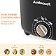 Audecook Elektrischer Hot Pot, 2.5L Tragbare Multikocher für 1-3 Personen, Antihaftbeschichtung mit Wabentextur, Elektrischer Reisetopf Wokpfanne für Steak/Nudeln/Suppe/Ei (Schwarz)