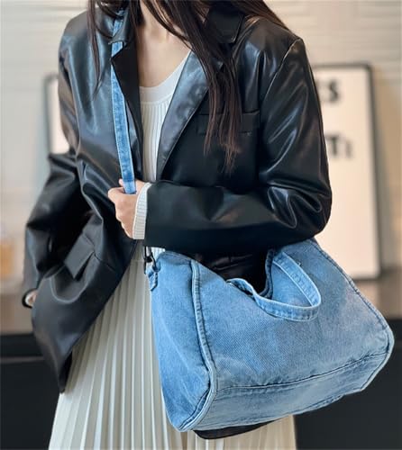 Denim Large Crossbody Handbags Casual Style Womens Shoulder Bag Fashion Tote Hobo Purse4