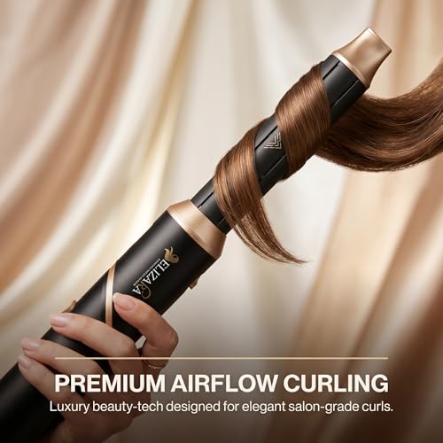 Image of Hair Styler 5 in 1 Hot Air Brush | Blow Dryer Brush | Curling Iron | Straightener Brush & Volumizer | Negative Ion | 3 Heat Settings | Frizz-Free Salon Finish for Women - 1 Year Warranty