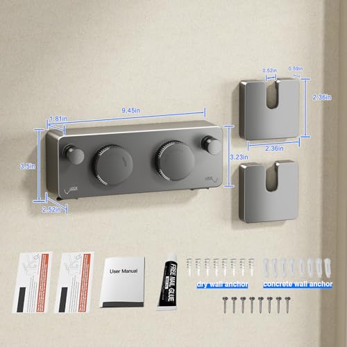 Image of MUSTORN Retractable Twin Clothesline Indoor, Non-Sagging Outdoor Clothes Line Retracting Heavy Duty Clothes Drying Laundry Line Wall Mounted Stainless Steel Line-13.8Feets(Double Line-Gray)