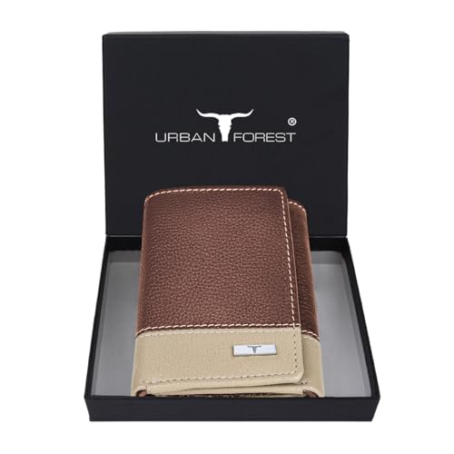 Image of URBAN FOREST Travis Redwood /Sand Leather Wallet for Men