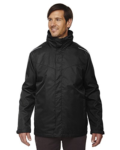 Ash City - Core 365 Men's Region 3-in-1 Jacket with Fleece Liner XL BLACK