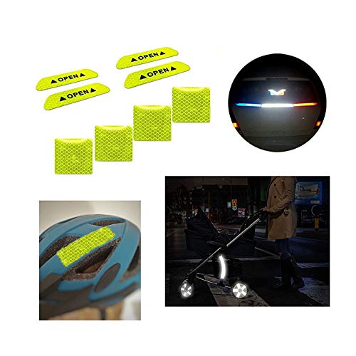 Lot de 20 Autocollants Réfléchissants,Stickers Réfléchissants pour Voiture,Sécurité Réfléchissant Auto-adhésives Autocollant Reflechissant pour Voiture/Vélo/Poussette/Casque/Moto - Image 6