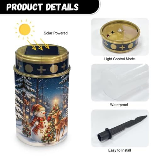 Image of Christmas Cemetery Solar Lights Flameless Candle, 2 Pack