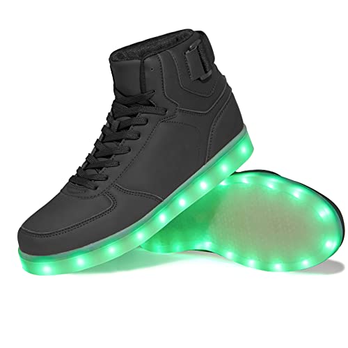 DIYJTS Kids LED Light Up Shoes, Fashion High Top LED Sneakers USB Rechargeable Glowing Luminous Shoes for Boys Girls Toddler Child3