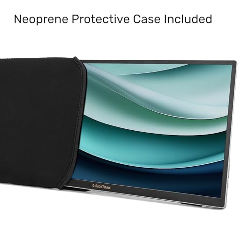 Image of SideTrak Solo Essential 15.6 inch Portable Monitor for Laptop with Protective Sleeve | FHD Dual Screen w /Kickstand, USB & HDMI Laptop Screen Extender | Compatible with Mac, PC, Chrome