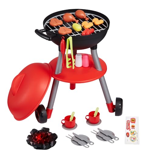 VEVOR Jouet Barbecue Grill Set, 28 PCS, Ensemble de Jouets de Cuisine pour Enfant, avec Son et...