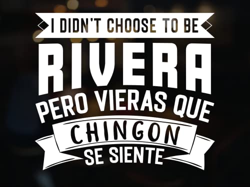 Rivera Decal Stickers para carros calcomania personalizada con apellido Funny Last Name Personalized Decal in Spanglish (10'x8.75', Rivera)