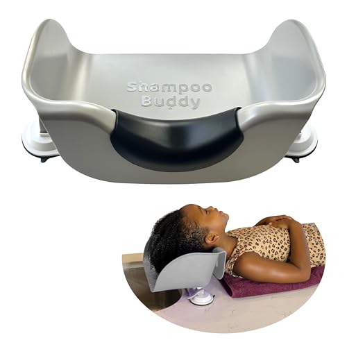 Image of Shampoo Buddy Portable Hair Wash Basin for Children, Toddlers, Kids, Teens | Portable Shampoo Bowl for use on Bathtub or Sink (Grey)