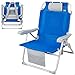Aktive 62633 - Silla playa plegable y reclinable 5 posiciones, Silla portátil plegable 55x67,5x86cm, Incluye cojín, 1 bolsillo, 1 bolsa con cremallera y topes antivuelco, Sillas de playa