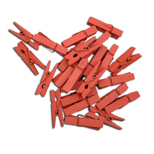 CHICAMPERA 100 Pcオレンジ木製クリップ 食品用シーリングクリップ 写真用ピン