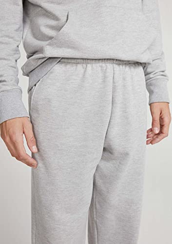 Calça Básica Masculina Reta Em Moletom Peluciado - Cinza M