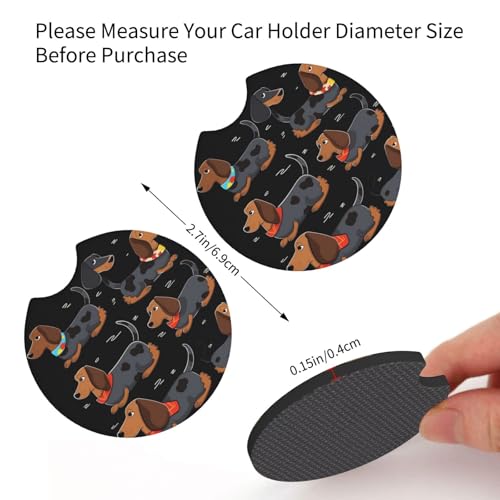 Set 2 Posavasos para Portavasos de Auto 2.7" Universal miniatura 2