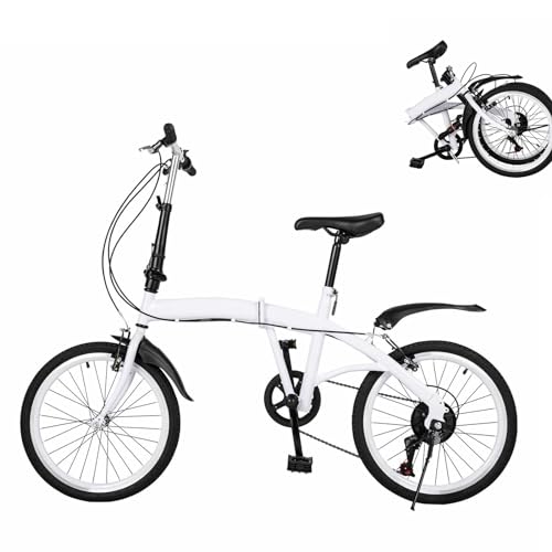 Ciounmb Bicicletta pieghevole da 20 pollici, bicicletta pieghevole, cambio a 6 marce, sistema Quick Fold, bicicletta pieghevole, biciclette pieghevoli