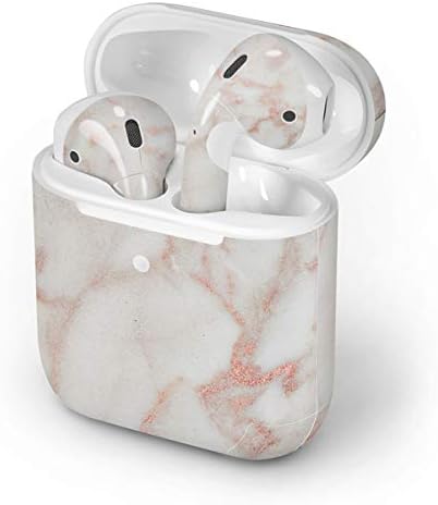 Skinit Decal Audio Skin Compatible with Apple AirPods 2 - Rose Gold Marble Design