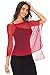 Back From Bali Womens Sheer Poncho Shrug Bolero, Lightweight Summer Shrug Pullover Sweater Red