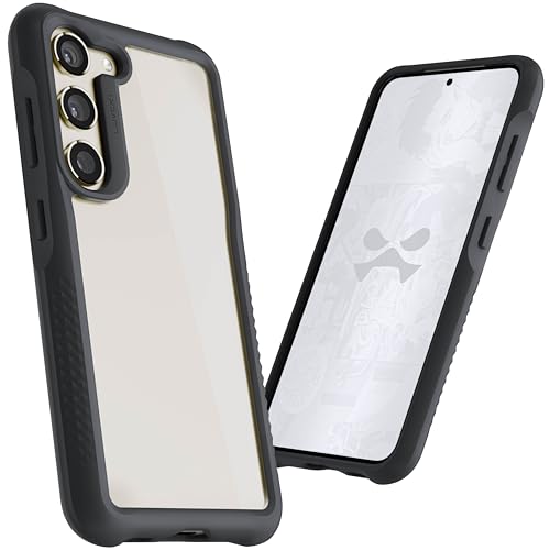 Image of Ghostek Covert Galaxy S23 Case Clear with Military Grade Shockproof Protection, Non-Slip Grip, Protective Silicone Phone Cover Designed for 2023 Samsung Galaxy S23 (6.1 inch) (Black)