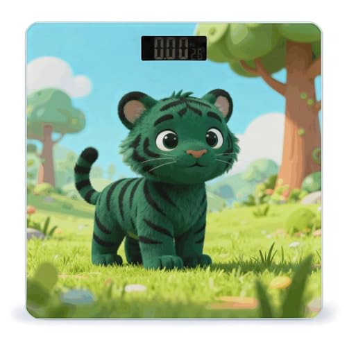 Báscula digital de baño con pantalla LCD y base antideslizante miniatura 1