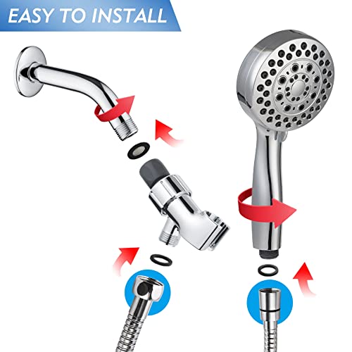 image for Hibbent Shower Head Holder,Adjustable Shower Arm Mount with Universal 