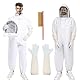 Imkeranzug Imkerei Anzug Ganzkörper Schutzanzug Schutzbekleidung mit Schleier, Kapuze, Handschuhe, Schutz Bienen-Outfit für den Garten und Imkereibedarf(XXL)