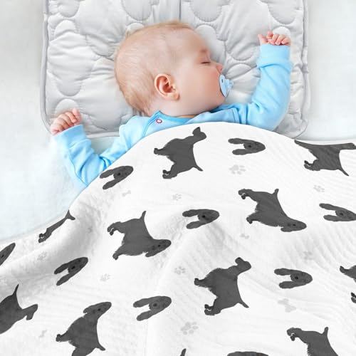 Image of English Cocker Spaniel Baby Swaddle Blanket for Boys and Girls, Muslin Baby Receiving Swaddle Blanket, Soft Cotton Nursery Swaddling Blankets for Newborn Toddler Infant